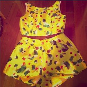 A set. Shorts and crop top